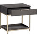 Rebel 23.5 X 23.5 inch Gold / Charcoal Grey Night Stand, Small